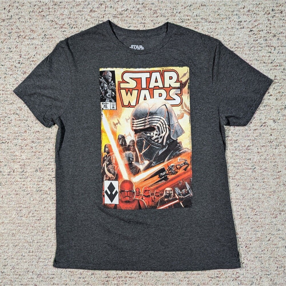 Star Wars T-Shirt Kylo Knights of Ren Comic Book Tee Mens Large Charcoal Gray
